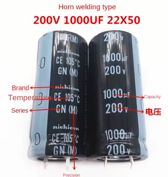 REPUESTO SOLDADORA CONDENSADOR DE POTENCIA 1000UF 200V 22X50MM