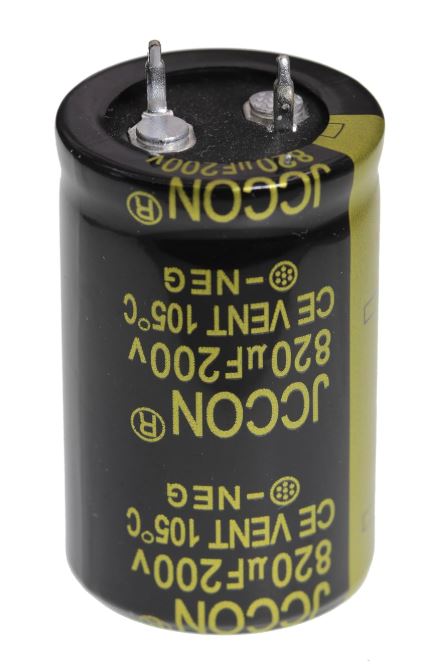 REPUESTO SOLDADORA CONDENSADOR DE POTENCIA 820uF-200V 30MM X 40MM