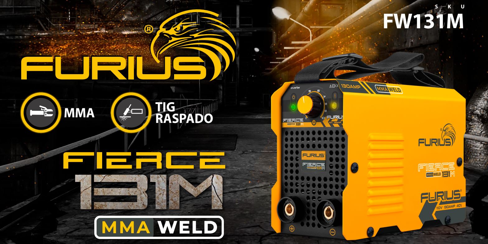 SOLDADOR INVERSOR FURIUS FIERCE 131M