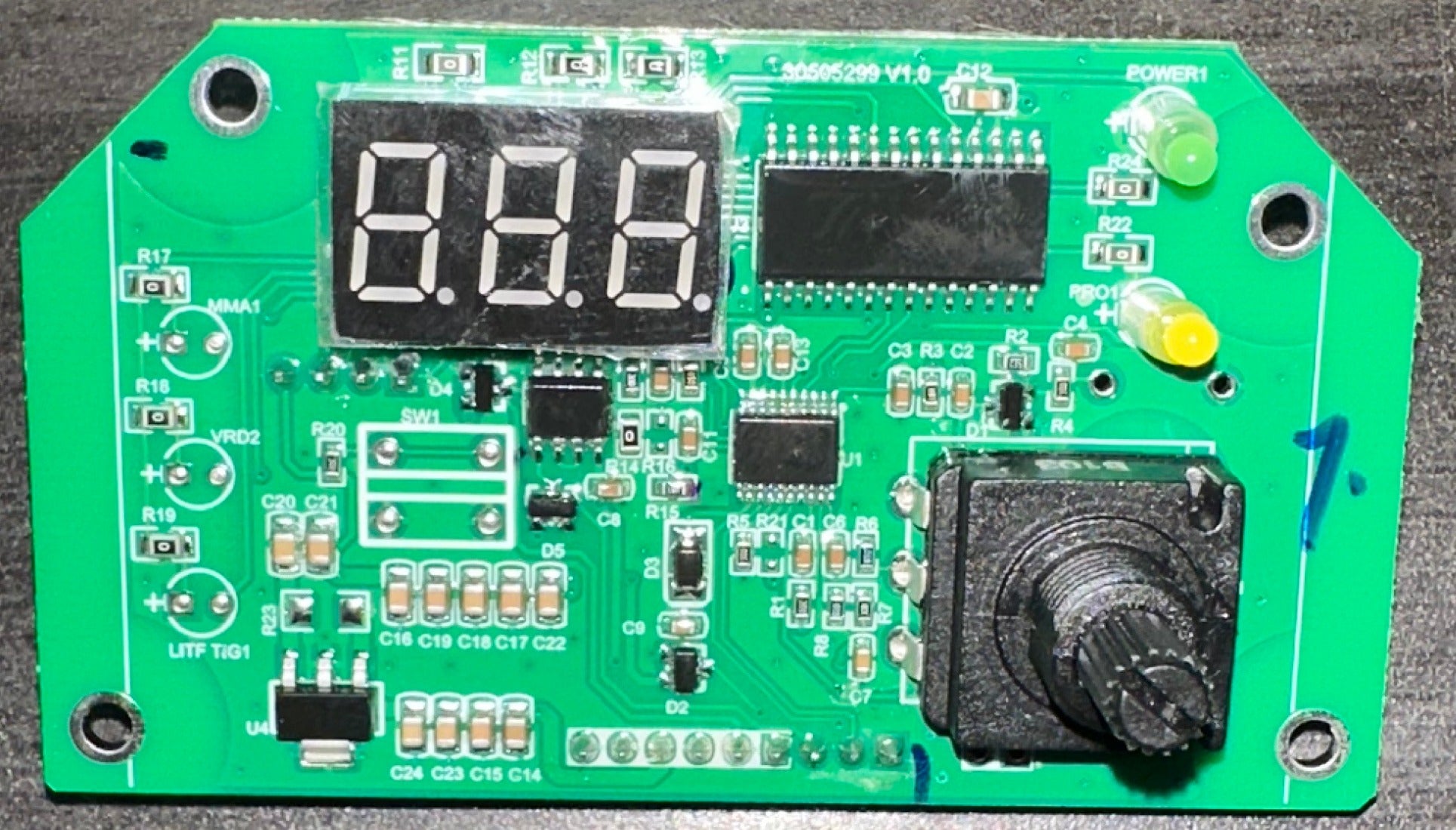 REPUESTOS SOLDADORA TARJETA PANEL FRONTAL  FURIUS FW182 Y OTRAS.