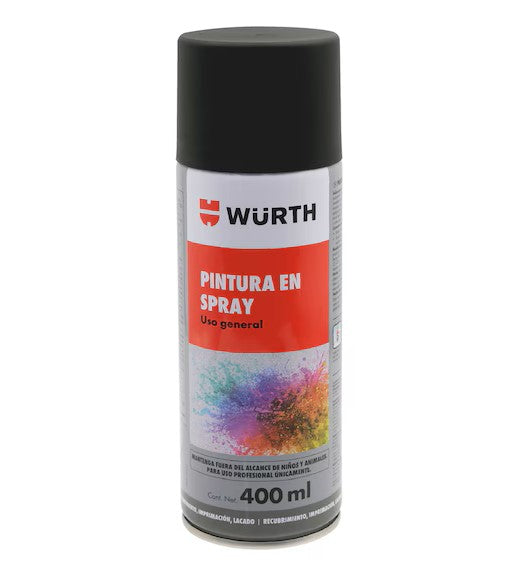 PINTURA SPRAY 9011 NEGRO MATE 400ML (WURTH)
