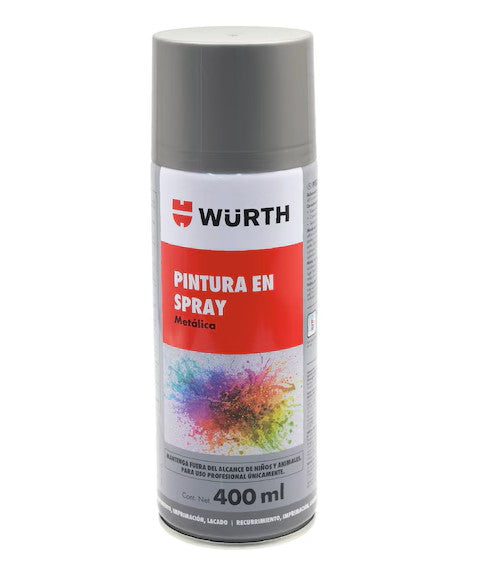 PINTURA SPRAY R9007 GRIS ALUMINIO 400ML (WURTH)