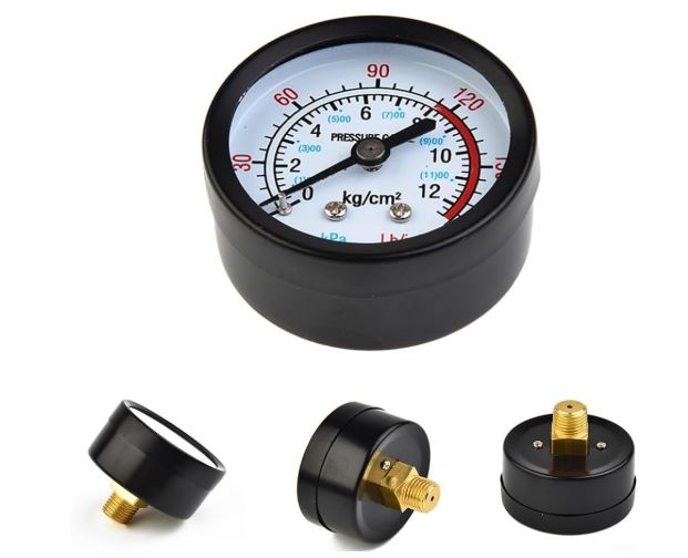 REPUESTO MANOMETRO PARA COMPRESOR DE AIRE 180 PSI 50MM 1/4 NPT ATRAS