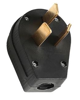 ENCHUFE MACHO NEMA 10-50P. 50A-220Volt. 60 Hz