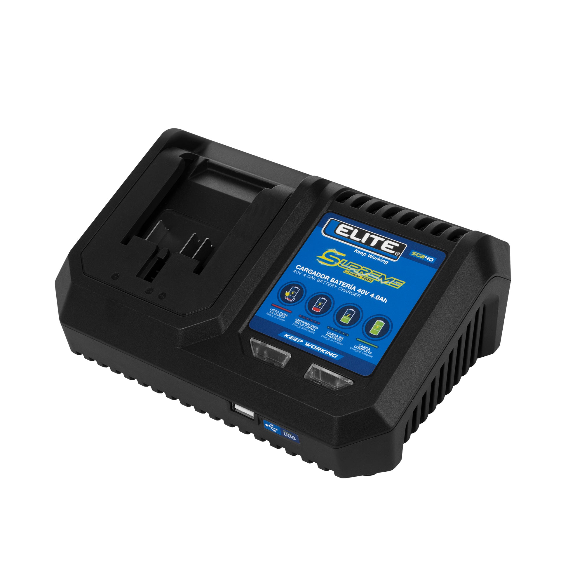 CARGADOR DE BATERIA 40V, 4A, ELITE