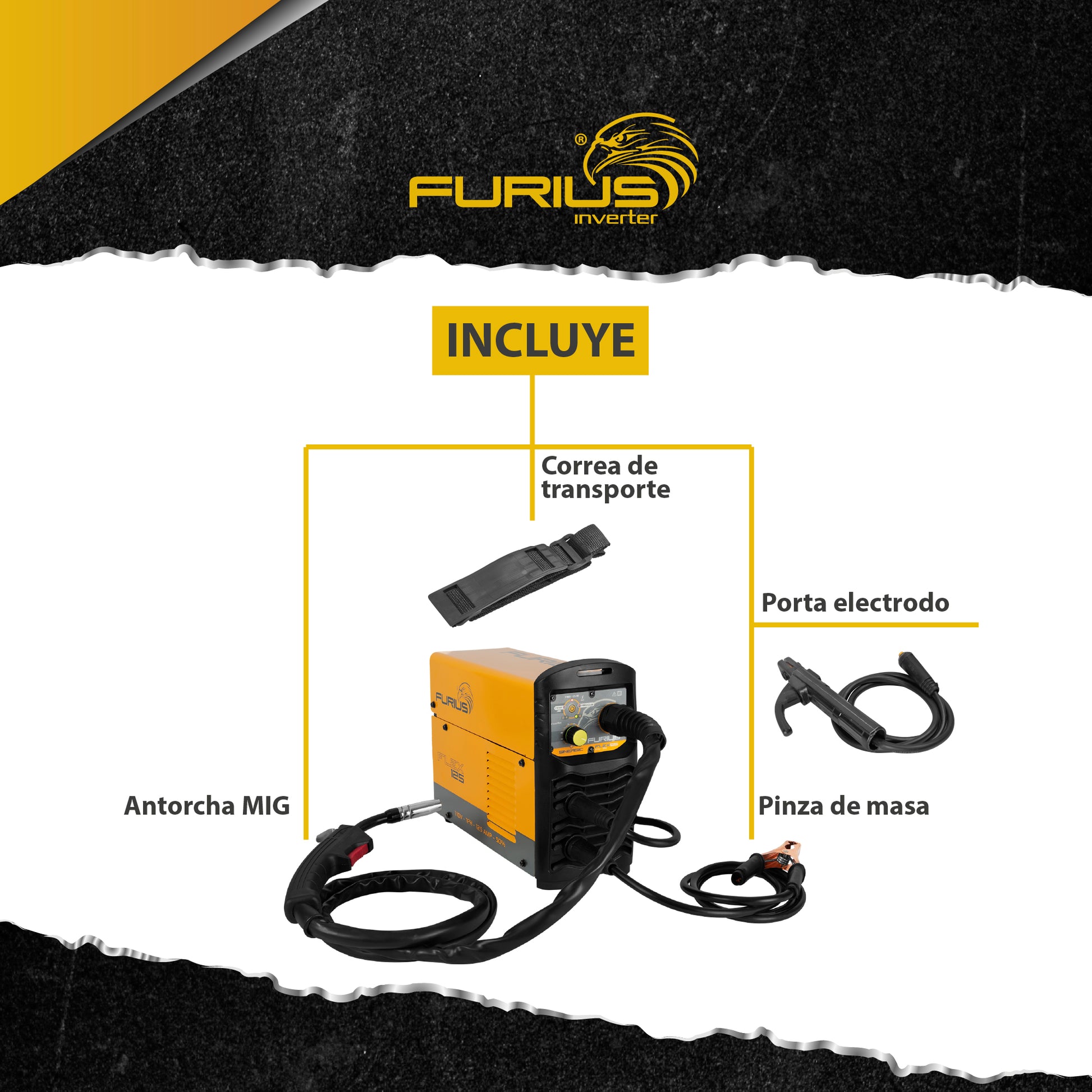 SOLDADOR INVERSOR MULTIPROPOSITO FURIUS FLEX 125M