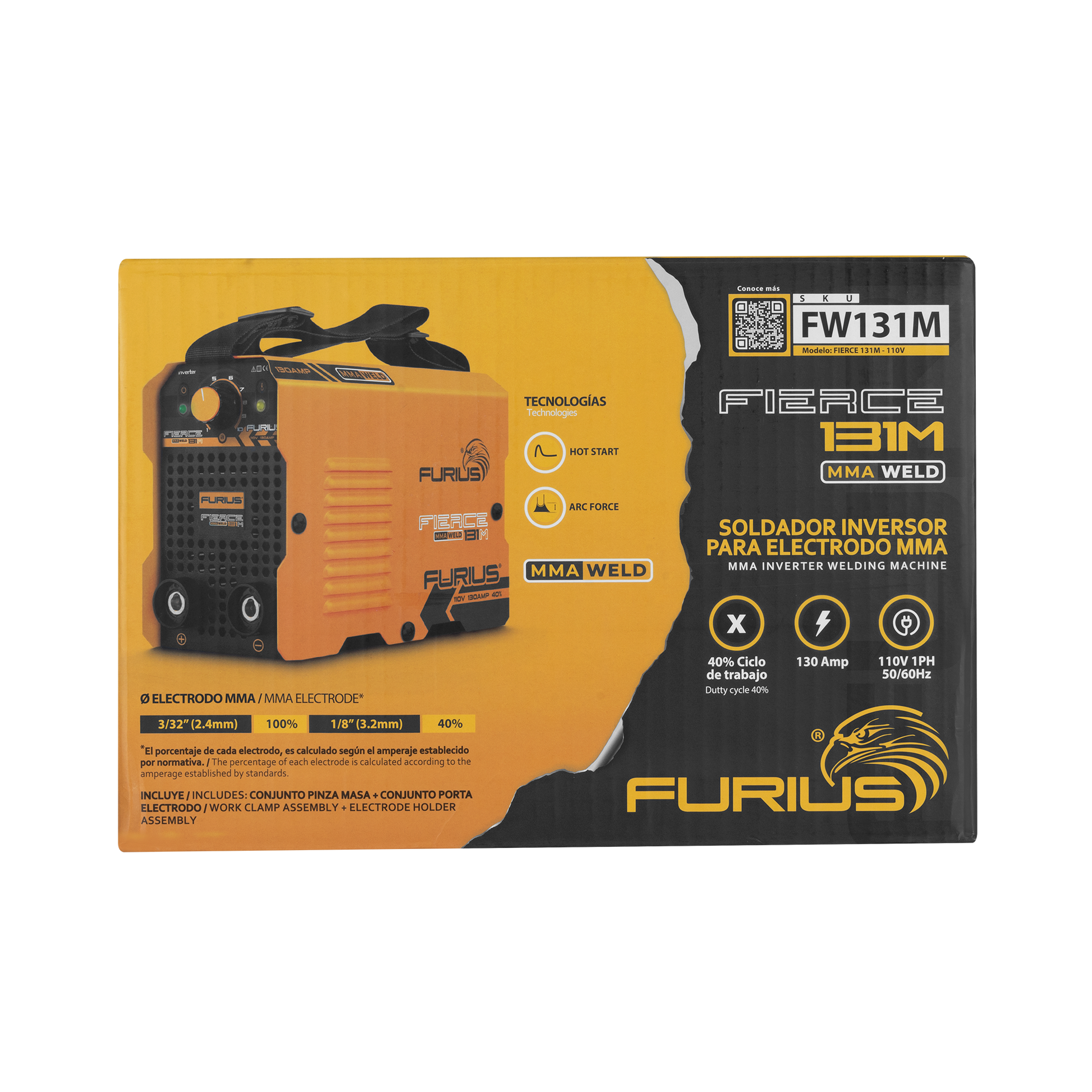 SOLDADOR INVERSOR FURIUS FIERCE 131M