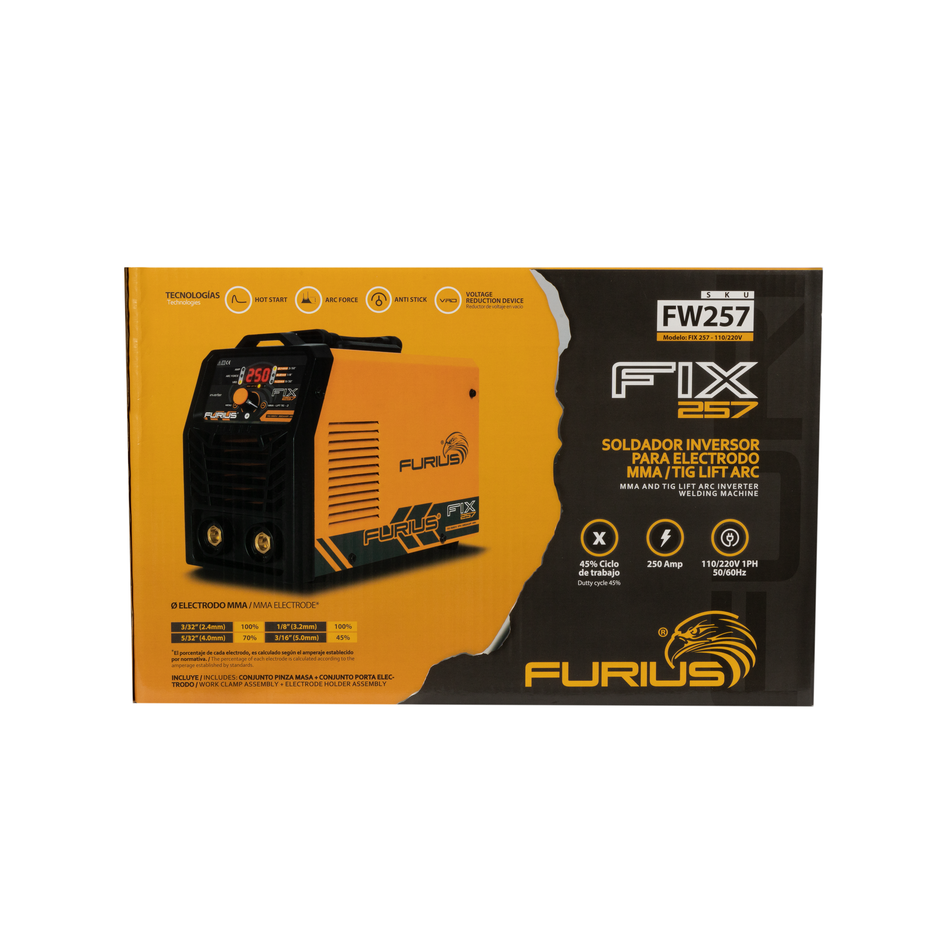 SOLDADOR INVERSOR FURIUS FW 257