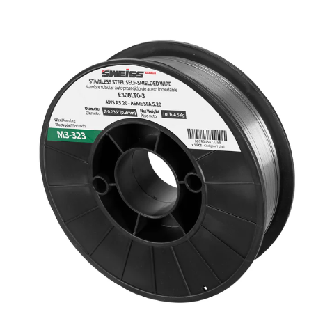 ROLLO ALAMBRE SOLDADURA TUBULAR ACERO INOXIDABLE AUTOPROTEGIDO 0.035-9mm AWS E308LT0-3 200MM (10 LB