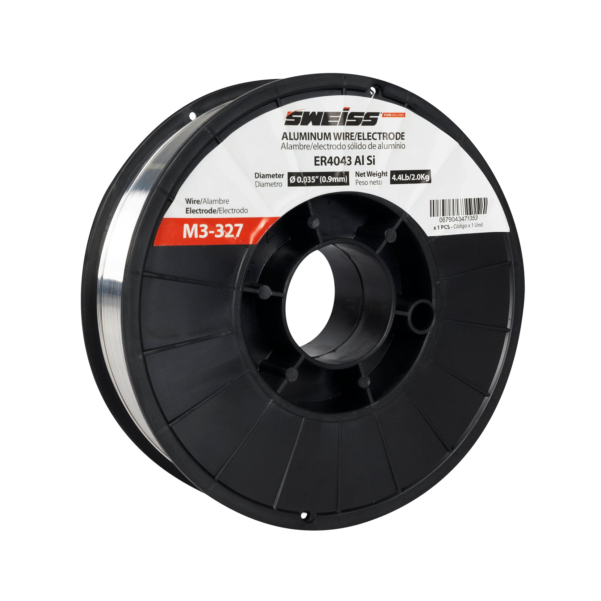 ROLLO SOLDADURA MIG ALAMBRE ALUMINIO 0.035' 0.9mm AWS ER4043 200MM (4.4 LB 2KG)