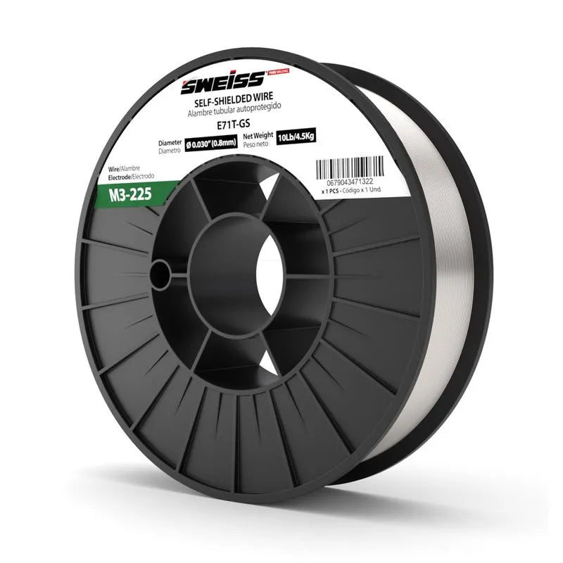 ROLLO SOLDADURA FCAW AUTOPROTEGIDA 0.030' 0.8mm AWS E71T-GS 200MM (10 LB 4.5 KG)